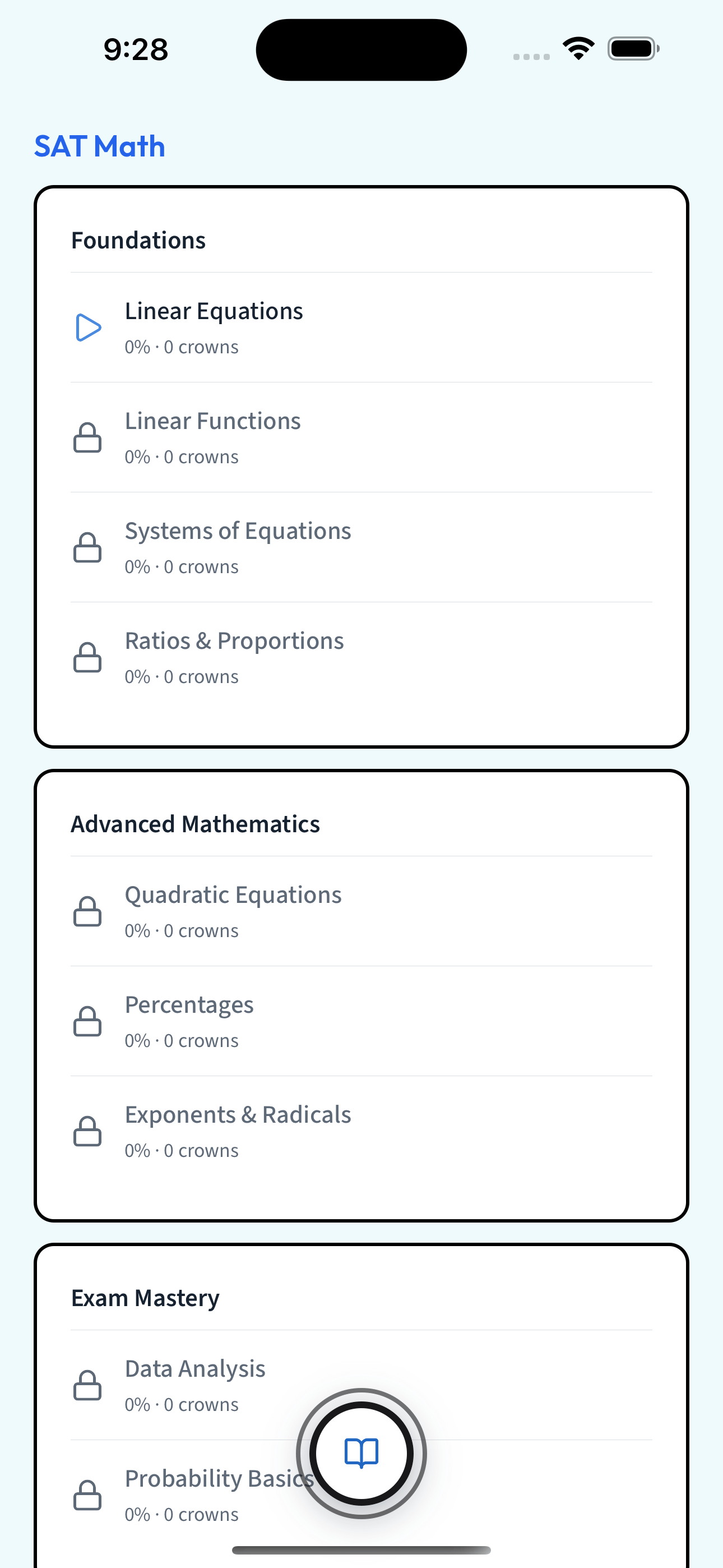 Cima lesson list — Foundations to Exam Mastery